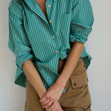 The Weekend Shirt in Kelly Stripe