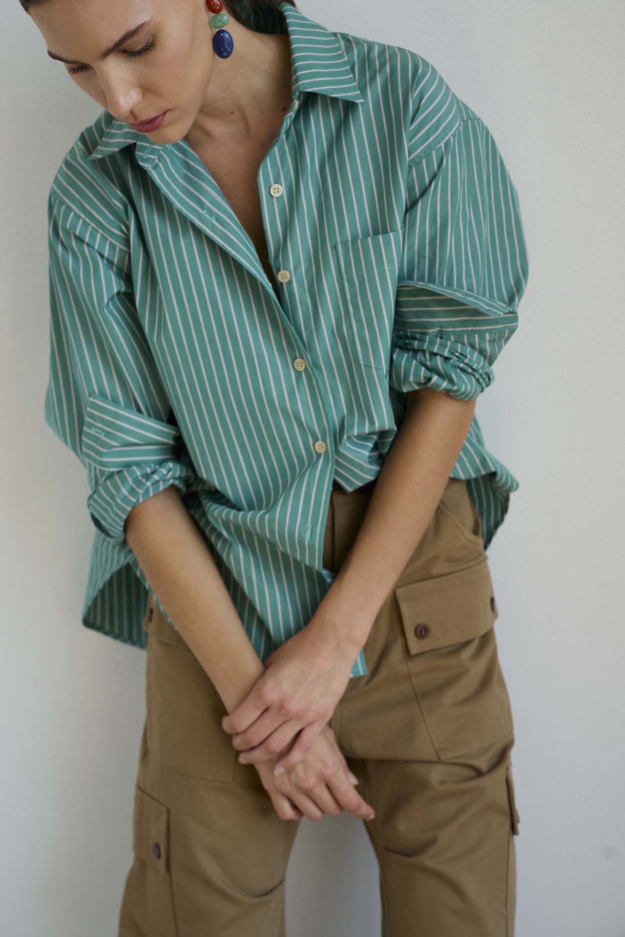 The Weekend Shirt in Kelly Stripe