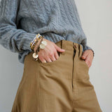 The Cable V Fave in Light Heather
