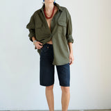 The Finished Hem Short in Washed Black