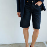 The Finished Hem Short in Washed Black