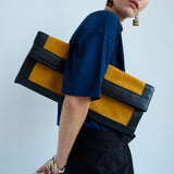 The Document Clutch in Yellow / Black