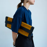 The Document Clutch in Yellow / Black