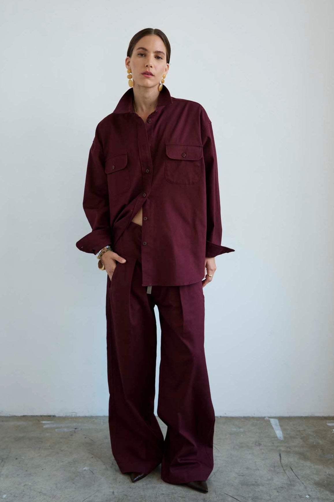 The Scrub Pant in Burgundy