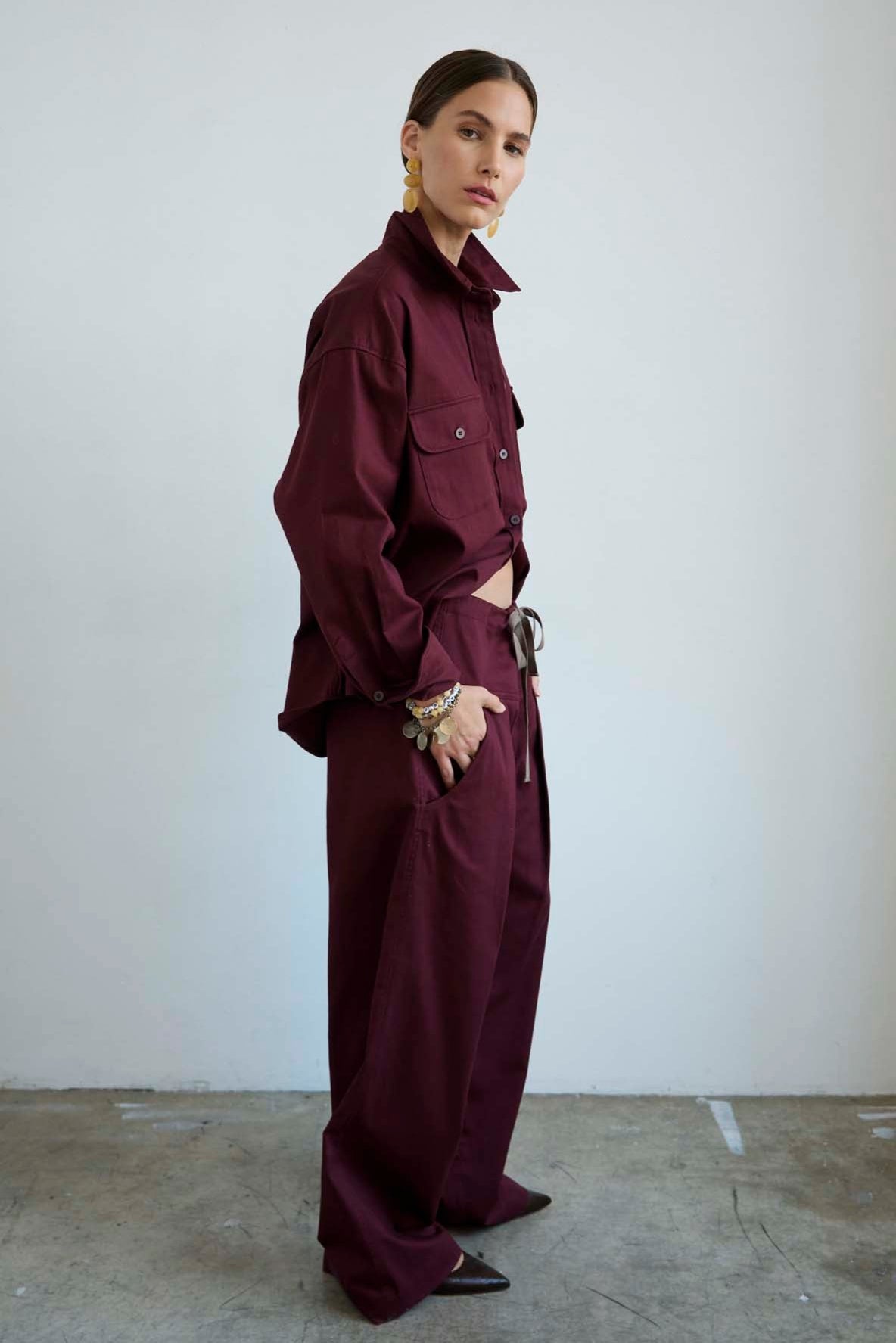 The Scrub Pant in Burgundy