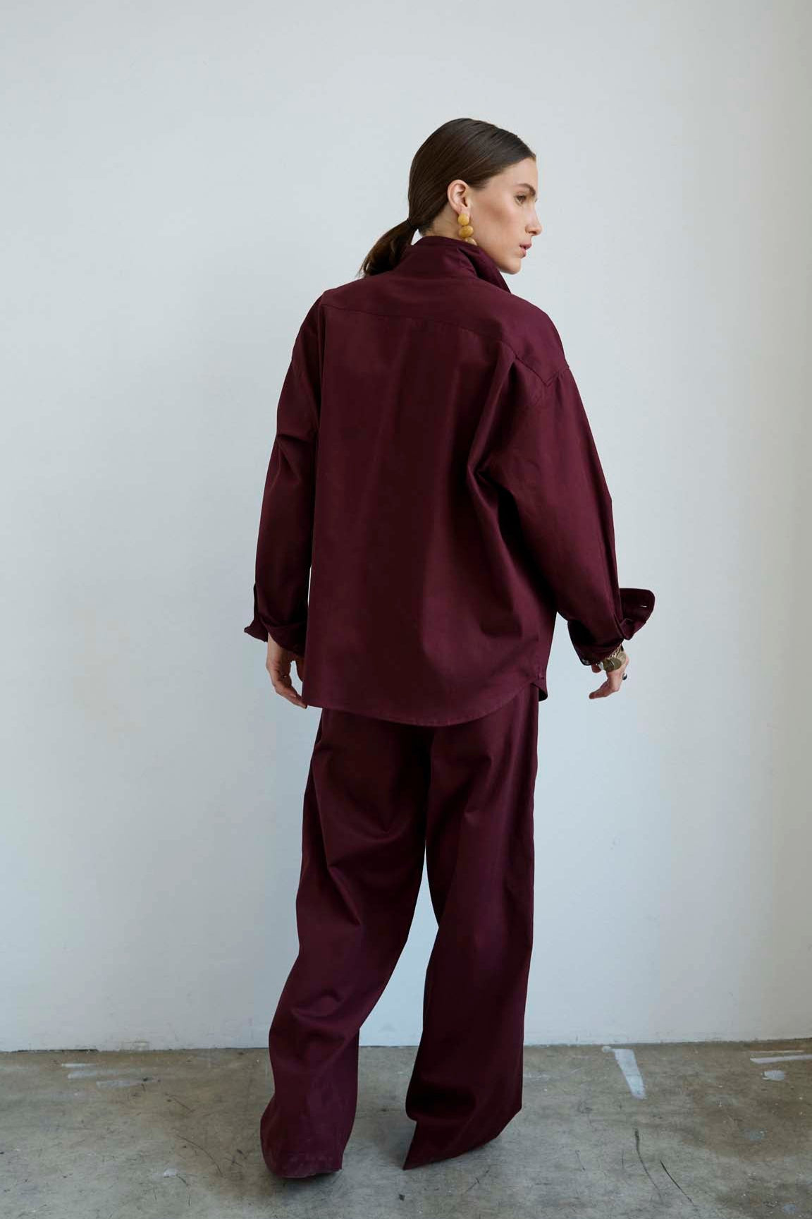 The Scrub Pant in Burgundy
