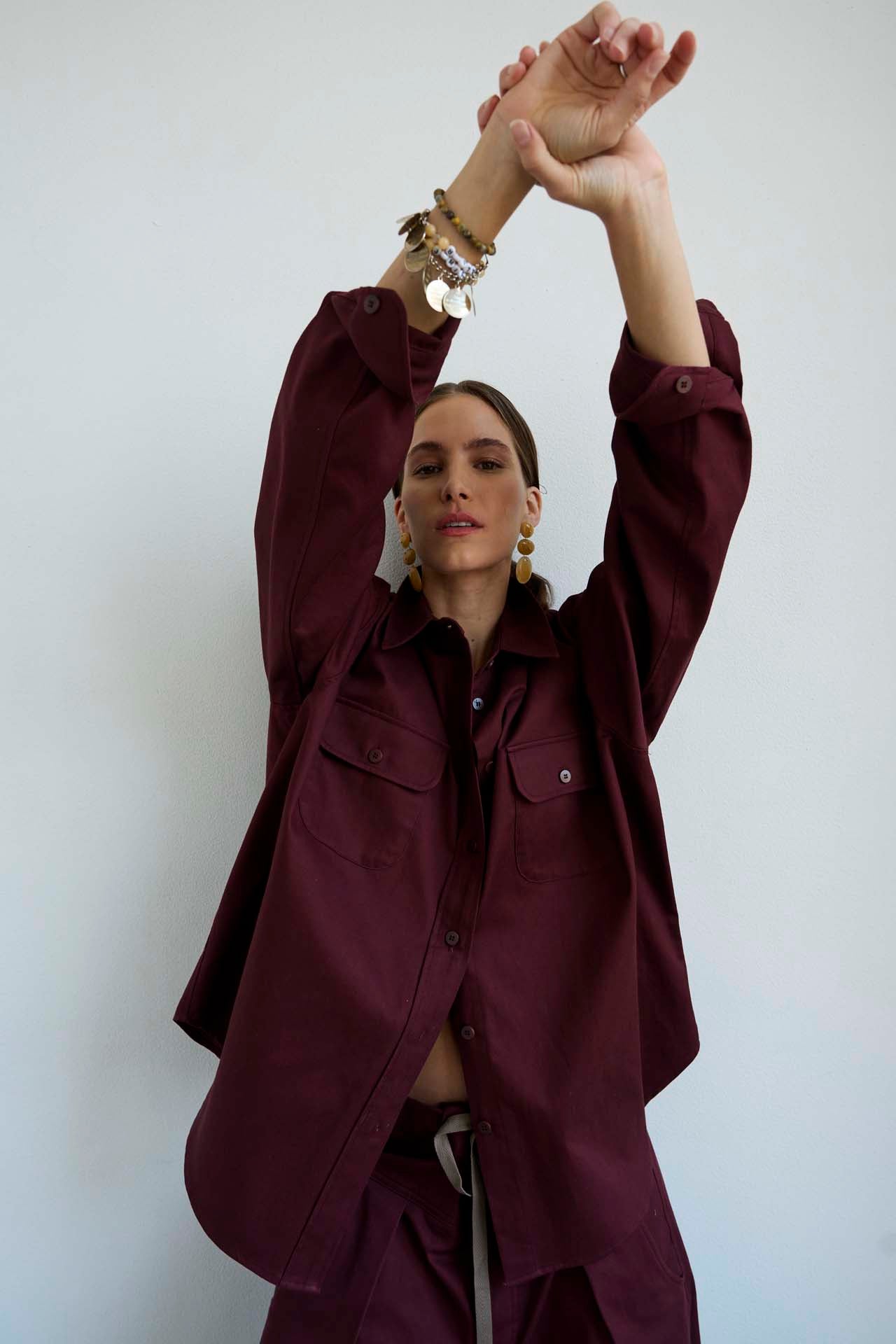 The Scrub Pant in Burgundy