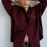 The Big Shirt in Burgundy