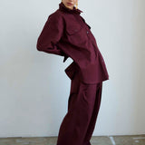 The Scrub Pant in Burgundy