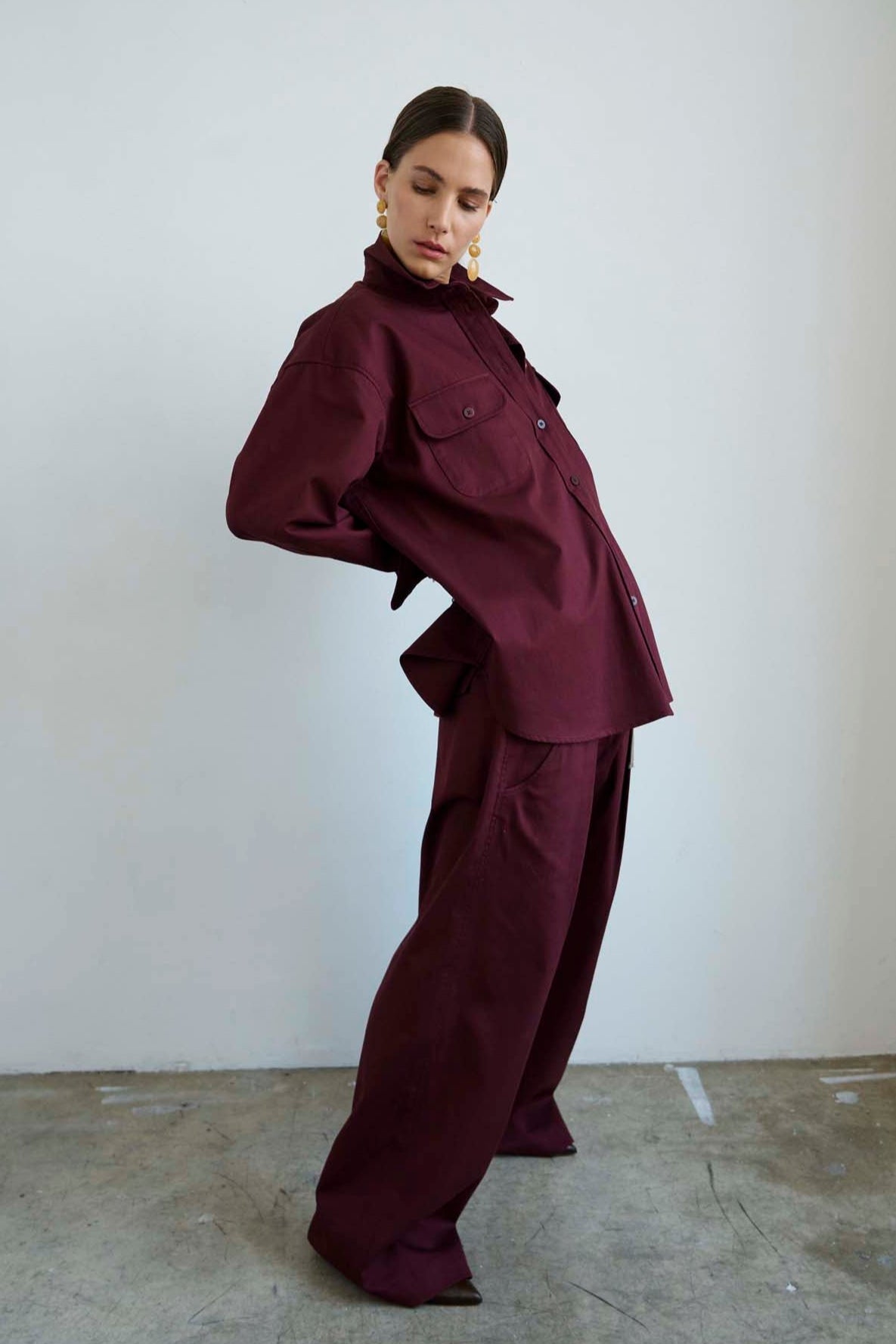The Scrub Pant in Burgundy