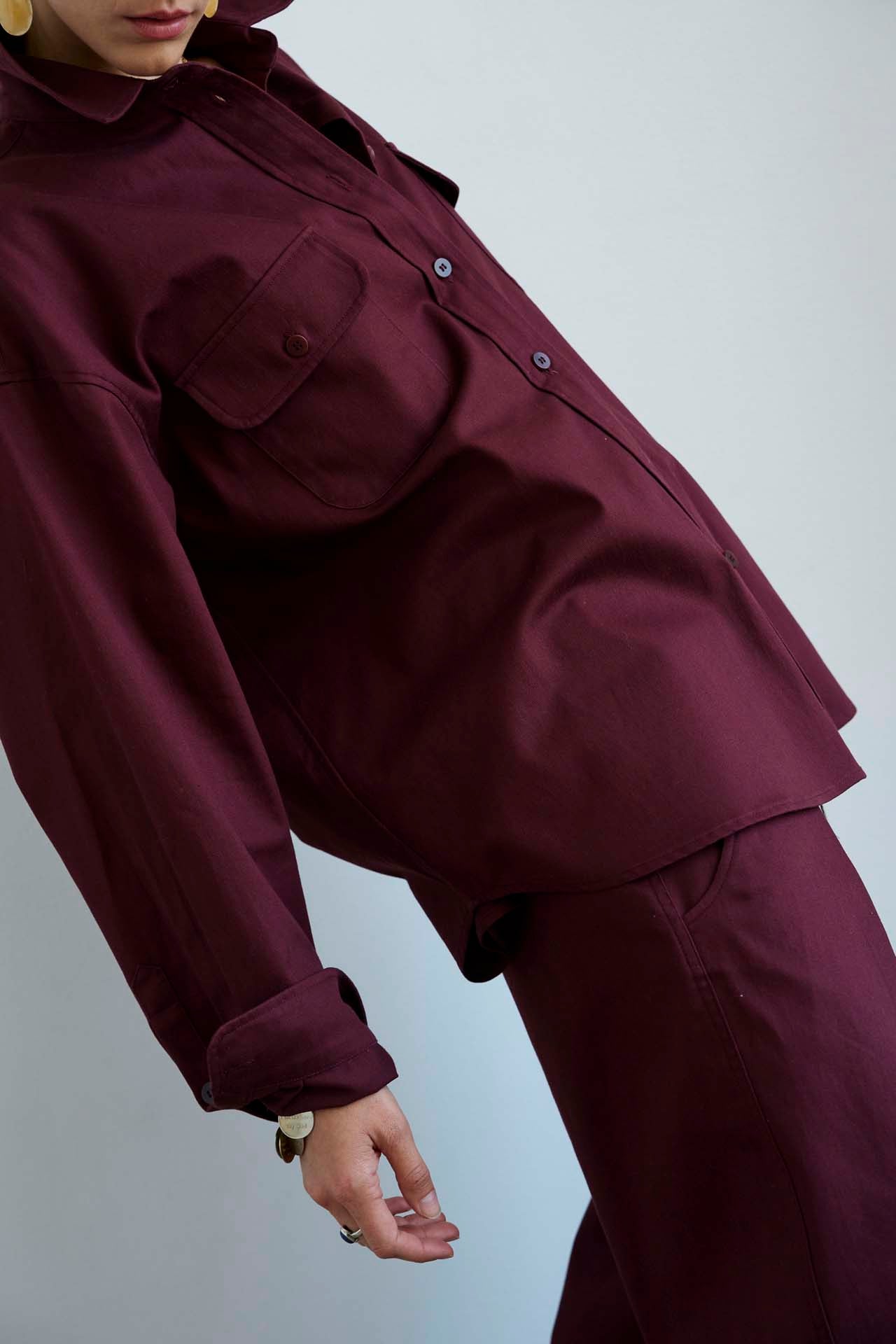 The Scrub Pant in Burgundy