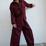 The Scrub Pant in Burgundy