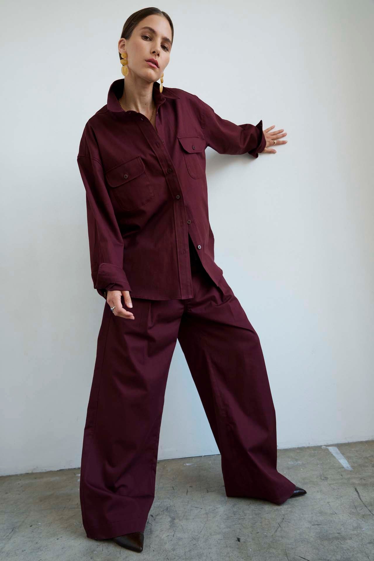 The Scrub Pant in Burgundy