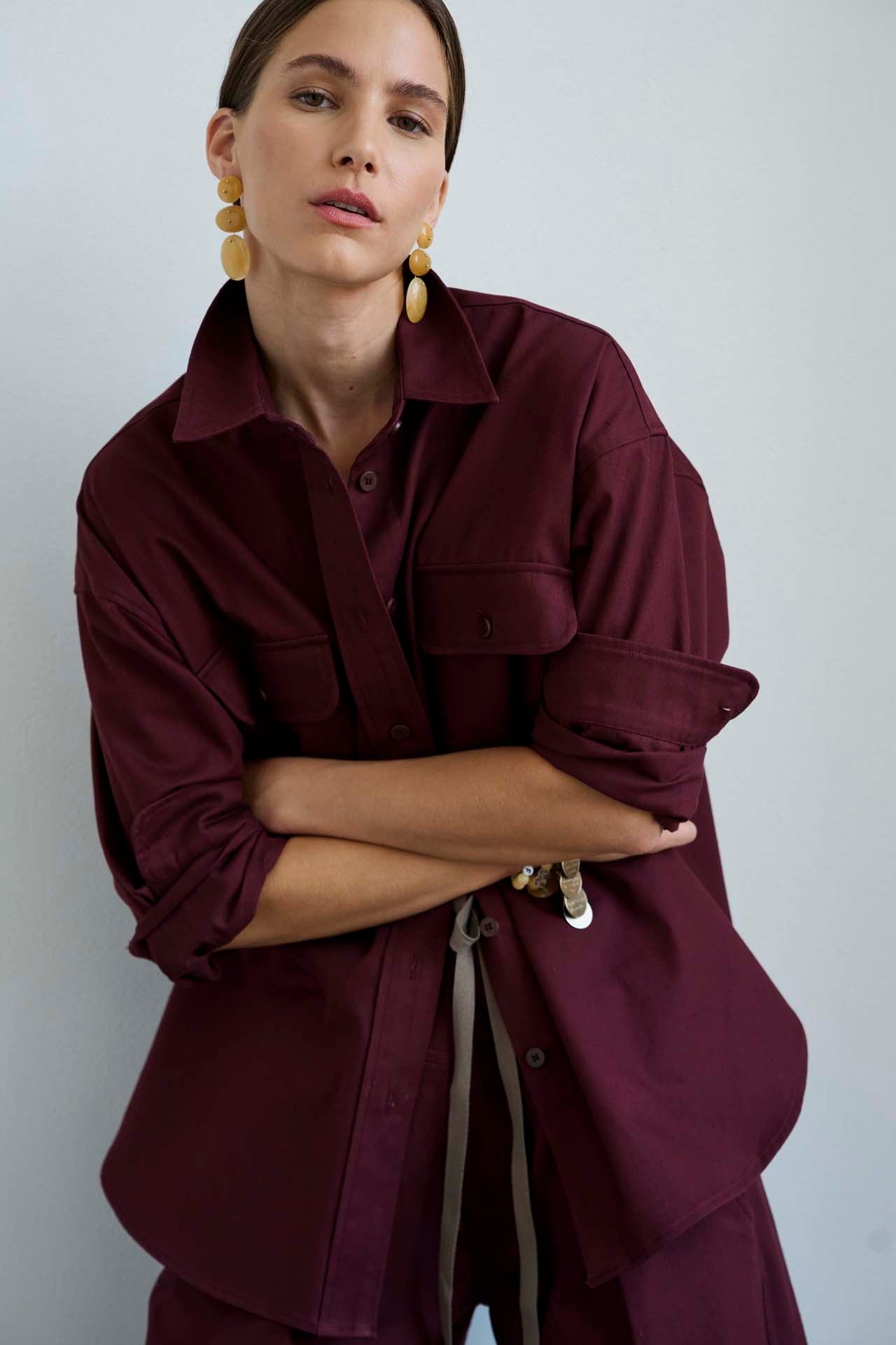 The Big Shirt in Burgundy