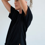 The Chameleon Tee Linen in Black