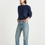 The Slouch in Worn Indigo. On body front - Jamie Haller