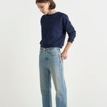 The Slouch in Worn Indigo. On body front side - Jamie Haller