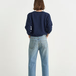 The Slouch in Worn Indigo. On body back - Jamie Haller