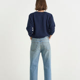 The Slouch in Worn Indigo. On body back - Jamie Haller