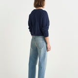 The Slouch in Worn Indigo. On body back side - Jamie Haller