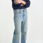 The Slouch in Worn Indigo. On body front - Jamie Haller