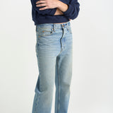 The Slouch in Worn Indigo. On body front - Jamie Haller