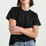 The Chameleon Tee in Black. On body front - Jamie Haller
