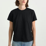 The Chameleon Tee in Black. On body front - Jamie Haller
