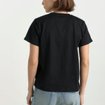 The Chameleon Tee in Black. On body back - Jamie Haller