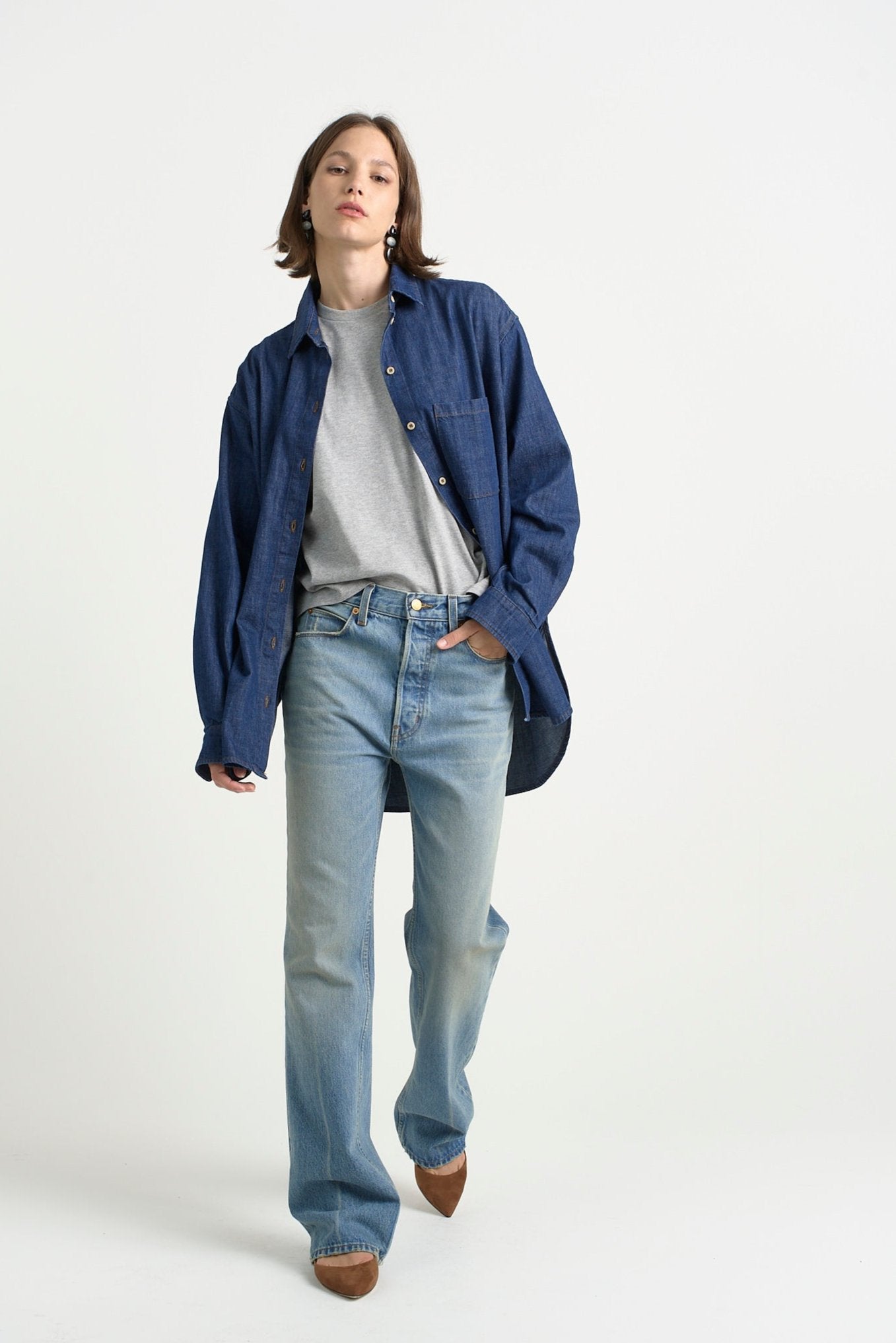The Essential Shirt in Raw Rinse - Jamie Haller