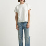The Chameleon Tee in Natural White. On body front - Jamie Haller