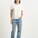 The Chameleon Tee in Natural White. On body front - Jamie Haller