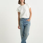 The Chameleon Tee in Natural White. On body front - Jamie Haller