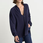 The Essential Silk Blouse in Navy - Jamie Haller