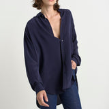 The Essential Silk Blouse in Navy - Jamie Haller