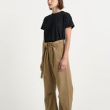 The Everything Pant in Chestnut. On body front - Jamie Haller