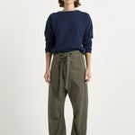 The Everything Pant in Olive. On body front - Jamie Haller