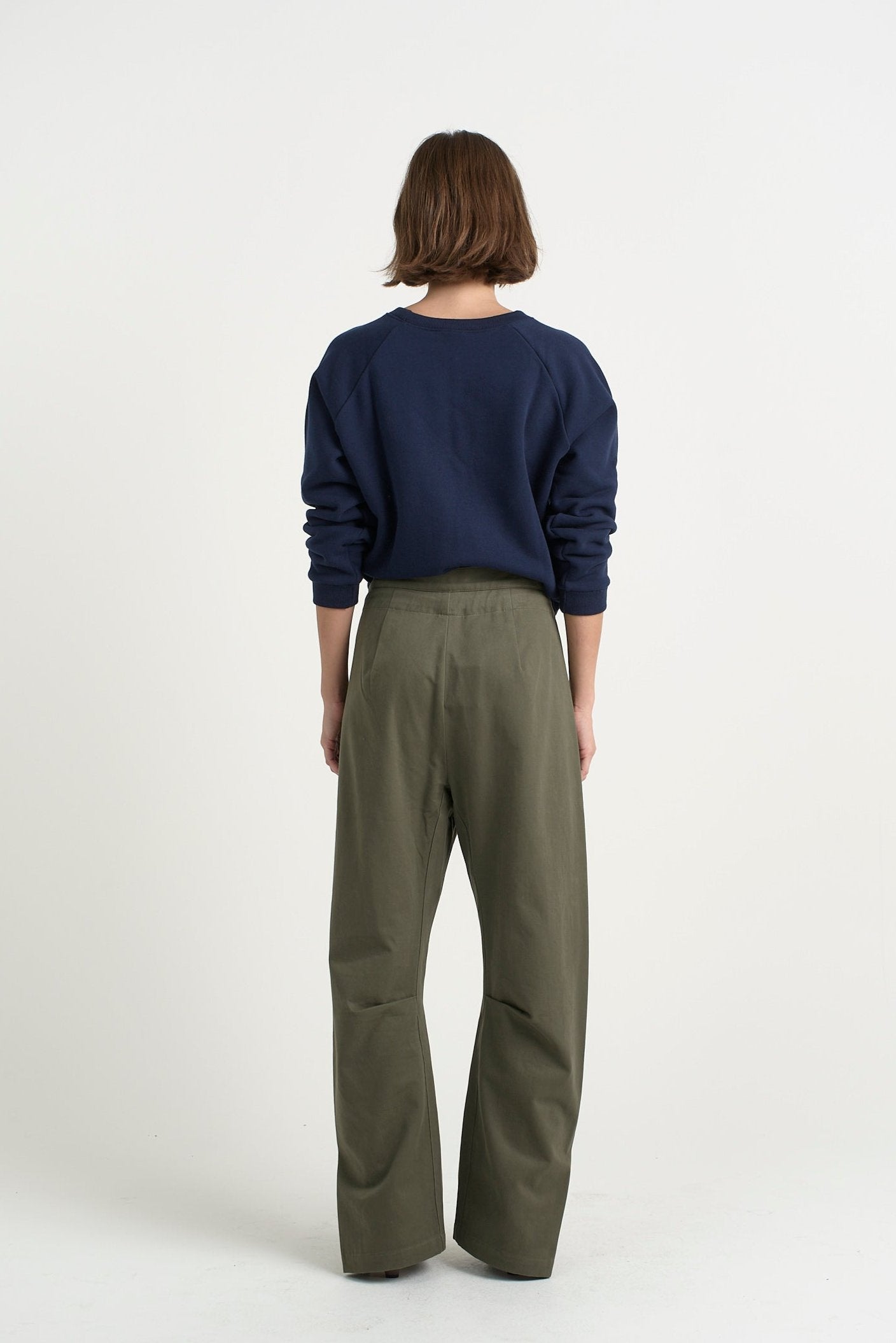 The Everything Pant in Olive. On body back - Jamie Haller
