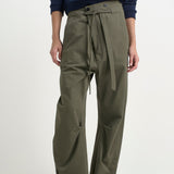 The Everything Pant in Olive. On body front - Jamie Haller