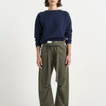 The Everything Pant in Olive. On body front - Jamie Haller