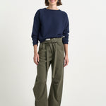 The Everything Pant in Olive. On body front - Jamie Haller