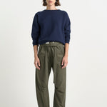The Everything Pant in Olive. On body front - Jamie Haller