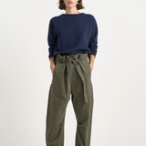 The Everything Pant in Olive. On body front - Jamie Haller