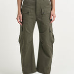 The Fatigues in Olive. On body front - Jamie Haller