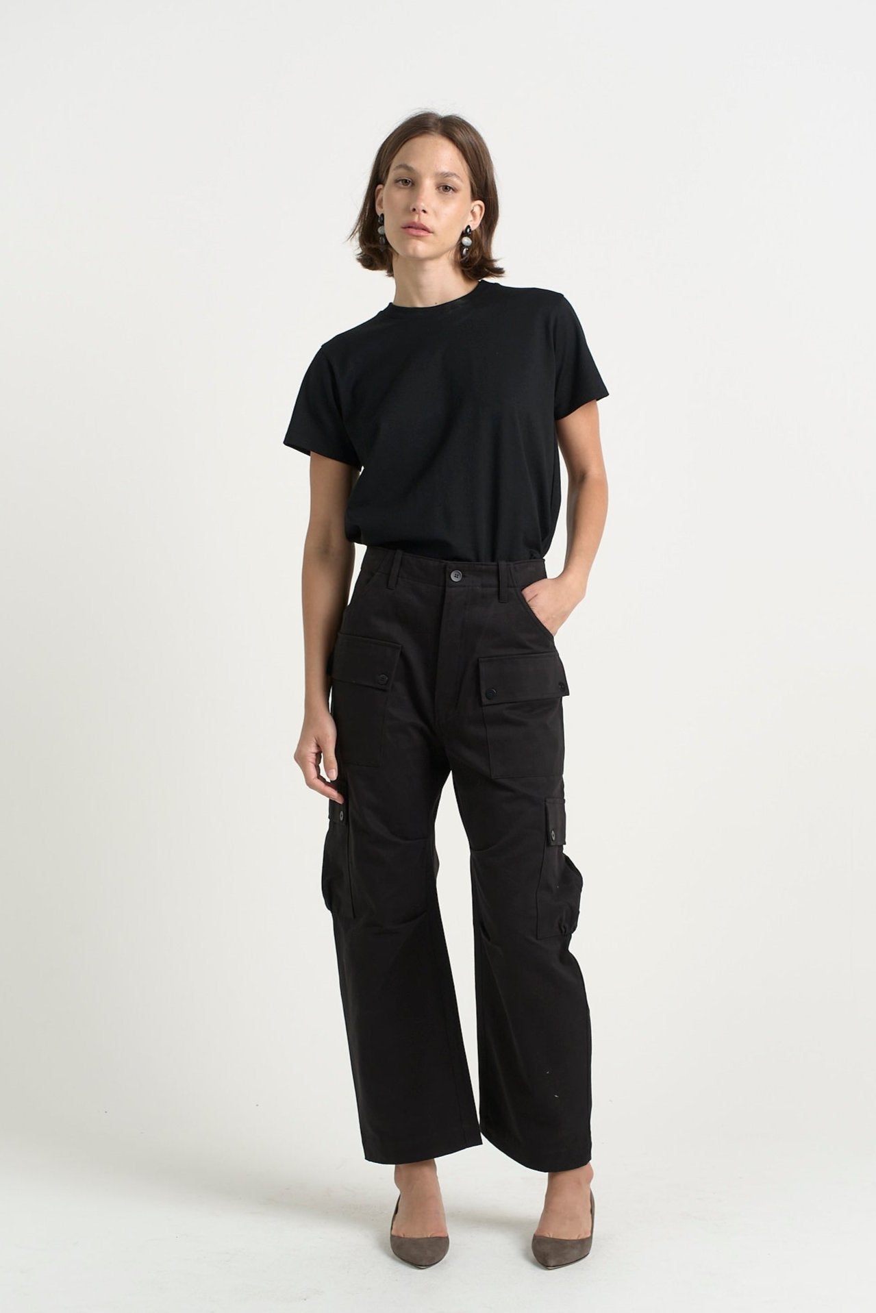 The Fatigues in Black. On body front - Jamie Haller