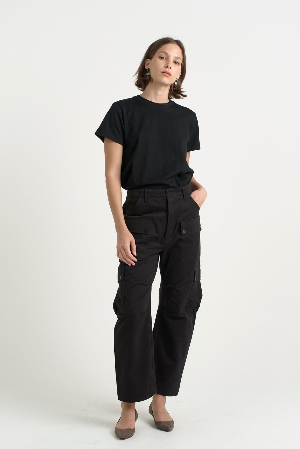 The Fatigues in Black. On body front - Jamie Haller