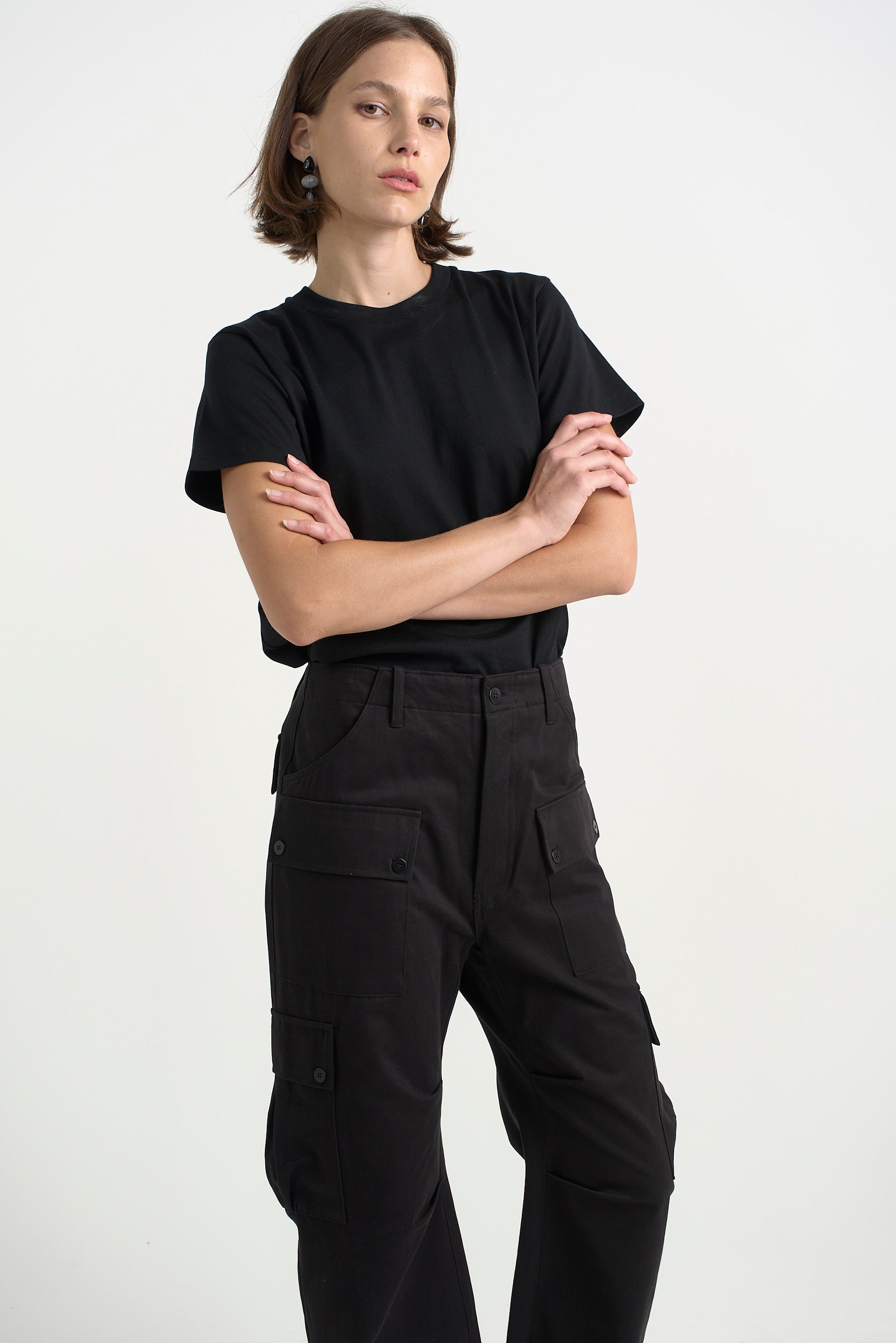The Fatigues in Black. On body front - Jamie Haller