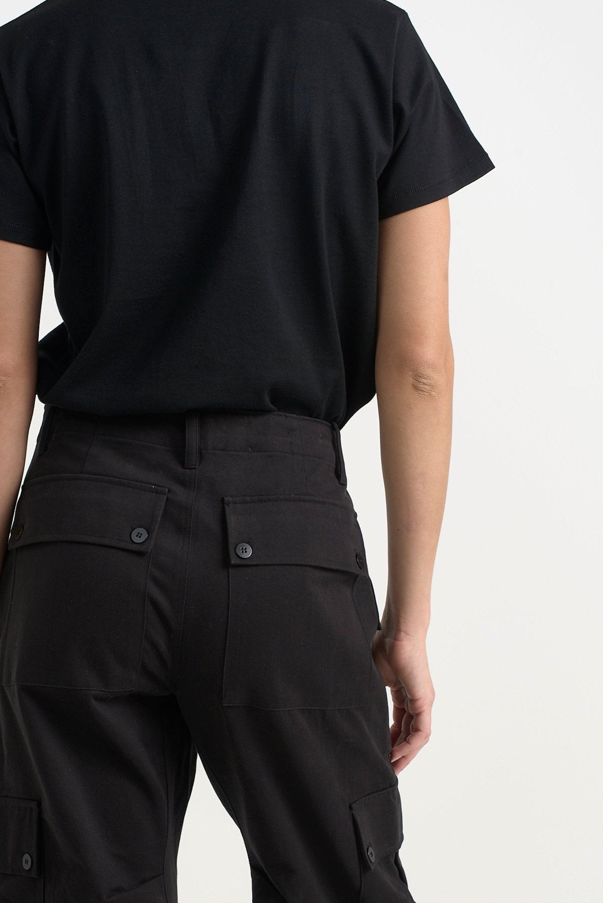 The Fatigues in Black. On body back - Jamie Haller