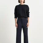 The Daily Sweatshirt in Black. On body front - Jamie Haller