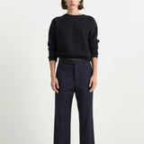 The Daily Sweatshirt in Black. On body front - Jamie Haller